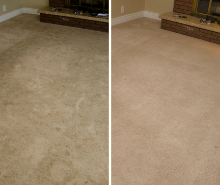 before and after carpet cleaning in Merced CA