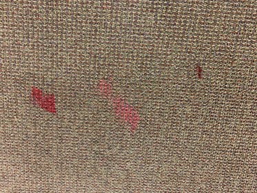 red carpet stains on carpet in Merced CA